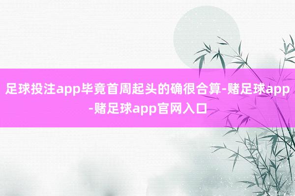 足球投注app毕竟首周起头的确很合算-赌足球app-赌足球app官网入口