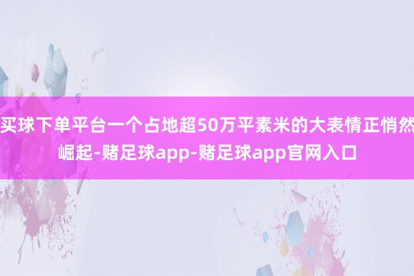 买球下单平台一个占地超50万平素米的大表情正悄然崛起-赌足球app-赌足球app官网入口