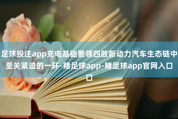 足球投注app充电基础要领四肢新动力汽车生态链中至关紧迫的一环-赌足球app-赌足球app官网入口