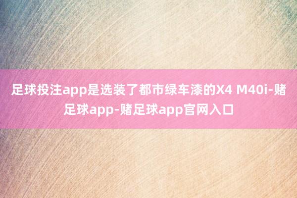 足球投注app是选装了都市绿车漆的X4 M40i-赌足球app-赌足球app官网入口